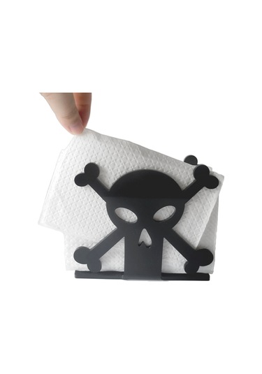 Sones 2 Adet Yx013-2 Akrilik Kafatası Masa Kağıt Havlu Düzenleyici Siyah