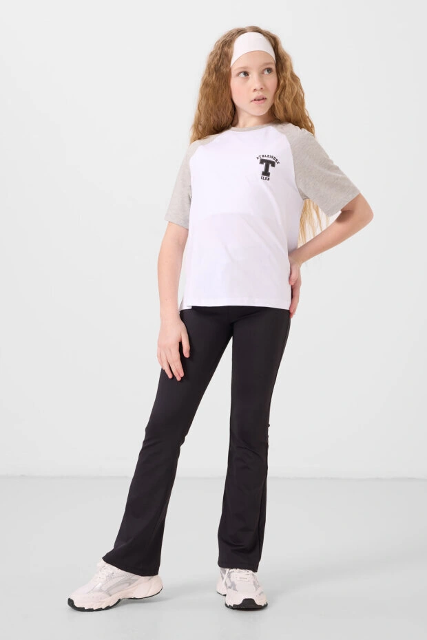 Esnek Performans İspanyol Paça 2li Paket Siyah-gül Kurusu Kız Çocuk Tayt - 75193 Siyah - Gülkurusu - Koyu Bej