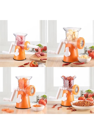 Manuel Et Kıyma Makinesi Paslanmaz Çelik, Et Kıyma Makinesi Turuncu