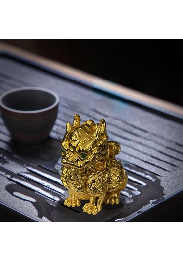 Suntek Çin Kirin Heykeli Geleneksel Heykel Masaüstü Restoran 7.11cmx7.11cmx8.89cm