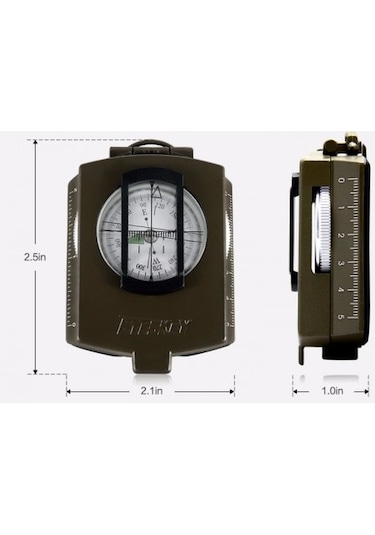 Nikula Çok Fonksiyonlu Profesyonel Askeri Pusula K-4580