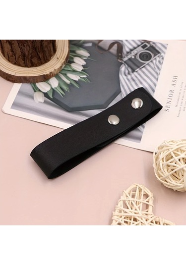 Willowhaven Siyah 1 Adet Yüksek Kaliteli Pu Yapay Deri Kamçı Karabina - Kemere Asmak İçin Siyah - 1 Adet