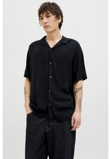 Jack & Jones Jjejeff Solid Resort Erkek Gömlek Siyah