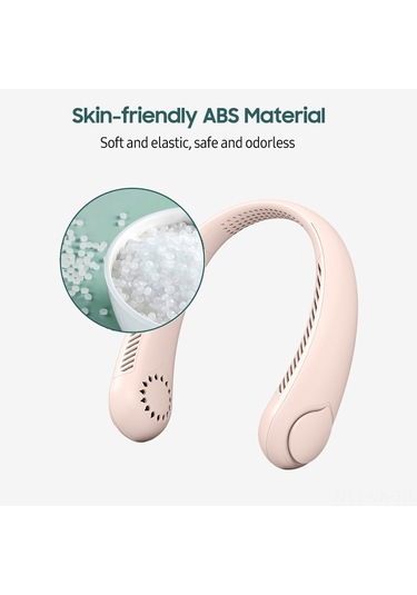 Vkemall Taşınabilir Boyun Fanı - 3 Hızlı Şarjlı 1800mah Pil İle Spor Ve Seyahat İçin