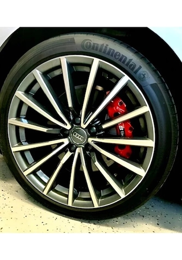 Audi Uyumlu Sline Brembo Kırmızı Kaliper Kapağı 4 Parça Ön Arka Set
