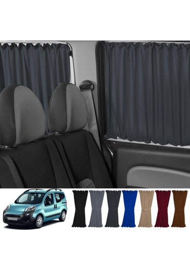 Pandami Citroen Nemo 2007-2015 Uyumlu Füme Raylı Oto Perde Takımı