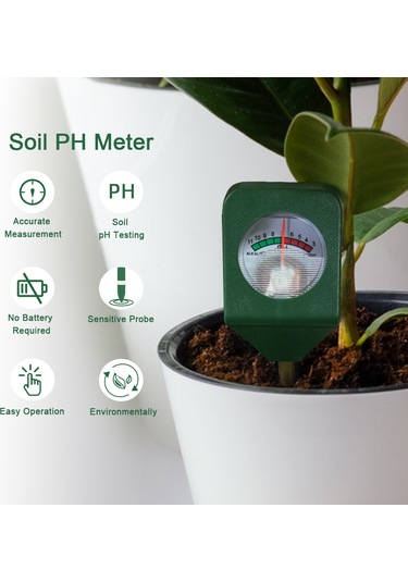 Lebihmurah 4640 Yıeryı Mini Toprak Ph Ölçer Toprak Asitliği Ve Alkalinite Test Cihazı Metal Prob İle Saksı Bitkileri Çiçekler Test Araçları