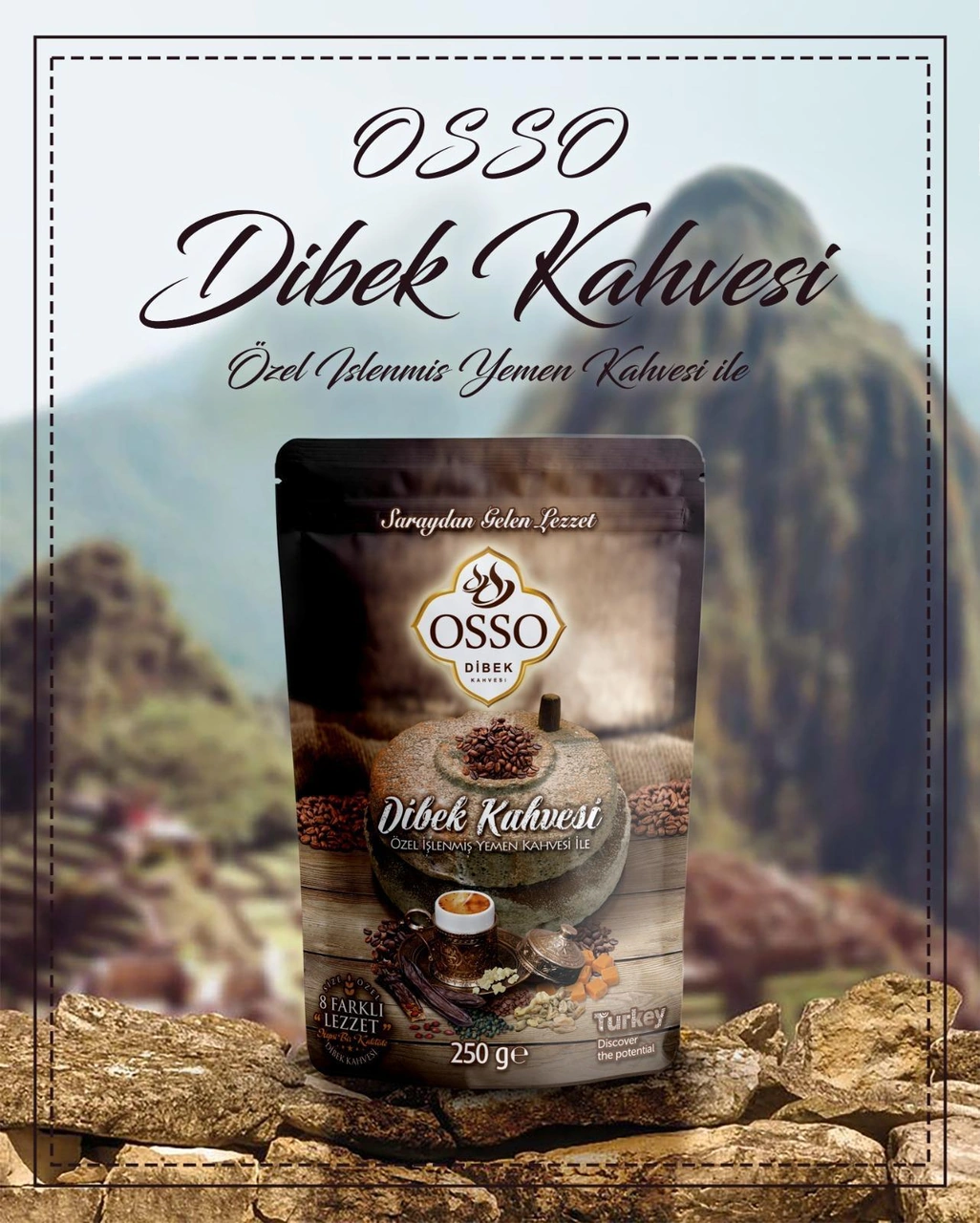 Osso 4'lü Dibek Kahvesi 4x200 800gr Diğer