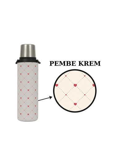 Klasik 1.4 Lt. İle Uyumlu Omuz Askılı Termos Kılıfı Pembe