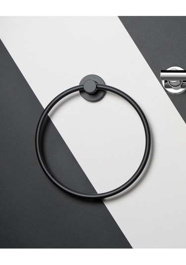 Tecno Black Havluluk, Yuvarlak, 21 Cm - Mat Siyah Mat Siyah