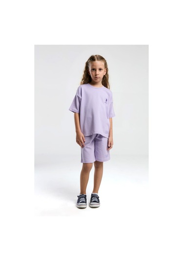 U.s. Polo Assn. Kız Çocuk Mor Bermuda Takım Us2090 Mor