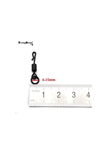 20 Adet Hızlı Değişim Esnek Halka Fırdöndüler Halka Kanca İle Boyutu 8 Sazan Balıkçılık Aksesuarları Qc Kwik Fırdöndüler Chod Ronnie Rig Mat Siyah