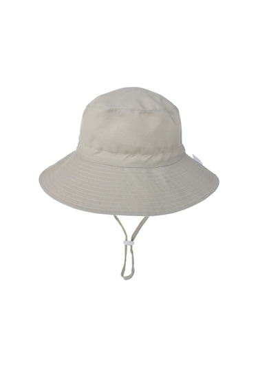 Duz Renk Safari Cocuk Sapka Bej Çocuk Safari Şapka Safari