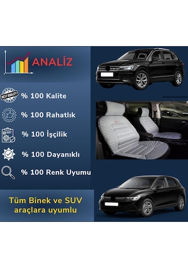 Space Oto Minder Premium001 Özel Tasarım Tüm Araçlara Uyumlu Koltuk Minderi 2'li Set