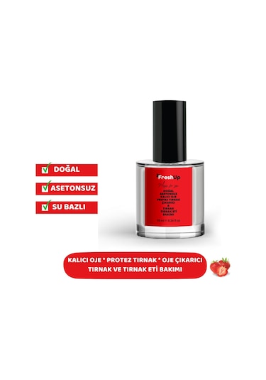 Freshup Çilek Özlü Kalıcı Oje ve Protez Tırnak Çıkarıcı 10 ML