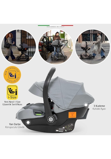 Elele Firenze Travel Sistem Bebek Arabası Gri