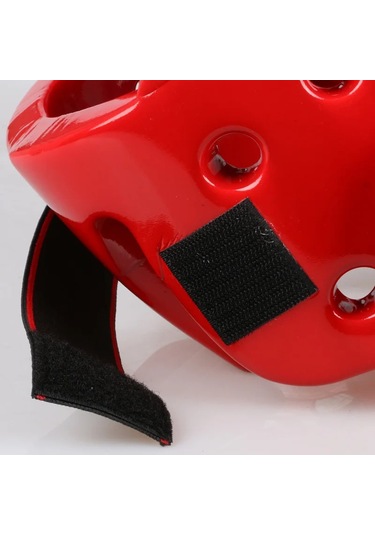 Tam Yüz Baş Koruma Karate Kask Tekvando Şapka Mma Kick Boks Kafa Kırmızı