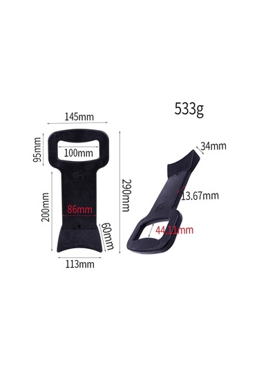 Sones 2 Adet Düz Lastik Emek Tasarrufu Sağlayan Boncuk Çubuk Siyah