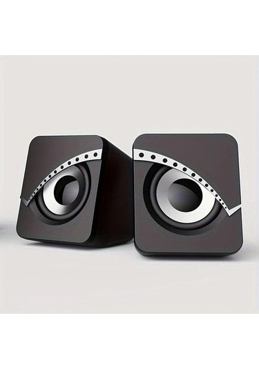 Willowhaven Beyaz Bilgisayar Hoparlörü Taşınabilir Masaüstü Ses Sistemi