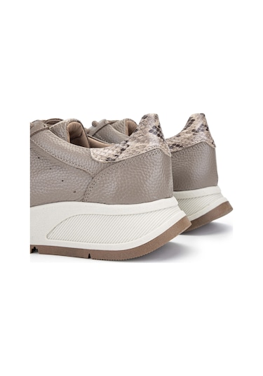 Tamer Tanca Kadın Hakiki Deri Bej Sneakers & Spor Ayakkabı 231 422 Bn Ayk Y24 Vızon Fltr Vizon