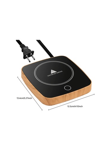 Willowhaven Ahşap Desenli 3 Sıcaklık Ayarlı Akıllı Isıtıcılı Kahve Termosu