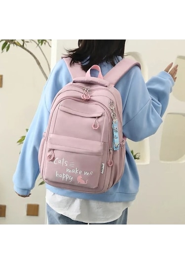 Maoyaya Kawaii Okul Sırt Çantası Moda Sevimli Su Geçirmez Seyahat Omuz Çantası Trendy Hafif Genç Sırt Çantası Kızlar, Renkli Tasarım Çok Renkli