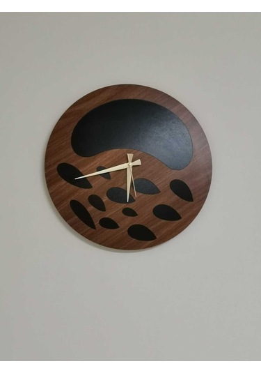 Nova Model Duvar Saati 50 X 50 Cm - Duvar Dekorasyon Ürünleri Ceviz Siyah