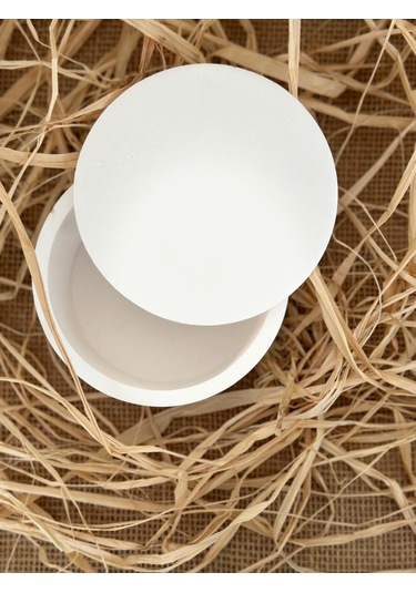 Kapaklı Dekoratif Yuvarlak Saklama Kutusu, Yuvarlak Obje, Ev Dekoru