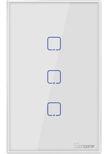 Yifomall Sonoff T2us3c-tx Akıllı Dokunmatik Duvar Anahtarı 3lü Wifi, Uzak Kumanda 433mhz , Google Home/alexa Desteği, 86 Tipi Abd Standardı