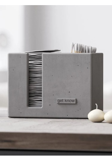 Getknow Home Beton Pamuklu Diskler İçin Kap 269943198 Gri