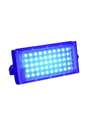 Geeroyoo 50w Ip66 Suya Dayanıklı Rgb Led Çim Aydınlatma Işığı, Mavi Işık, Harici Pil Yok Mavi