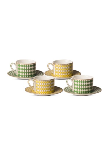 Pols Potten Chess 4 Lü Çay Fincanı Çok Renkli
