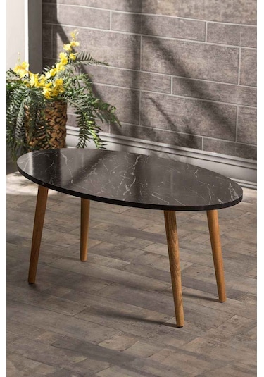 Ahşap Torna Elips Orta Sehpa 001