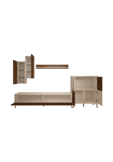 Decoraktiv Eko 6 Mdf Std Gold Tv Ünitesi Tv Sehpası Beyaz - Ceviz