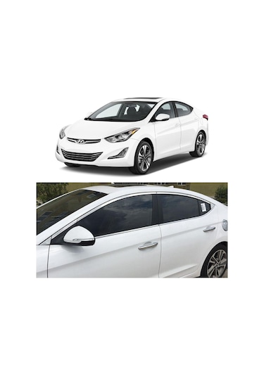 Hyundai Elantra Krom Cam Çerçevesi Set 2016-2019 14 Parça