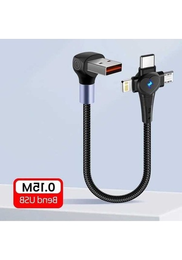 Besthome1 Pd66w 3'ü 1 Arada Hızlı Şarj Kablosu 3a Usb A-c & C-c İphone Uyumlu Samsung Xiaomi 90cm