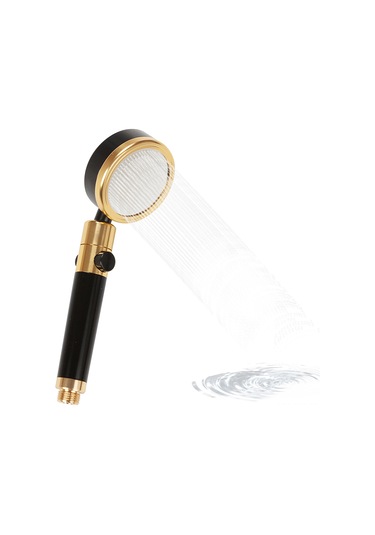 Xindoker Uzay Alüminyum El Tutulu Duş Başkanı, 360 Dönebilen, Suyu Durdurma Anahtarı, Otomatik Temizlenir Fıçılar, G1/2 Bağlantı, Su Tasarrufu Ve Basınç Artırıcı, Siyah Ve Altın Siyah