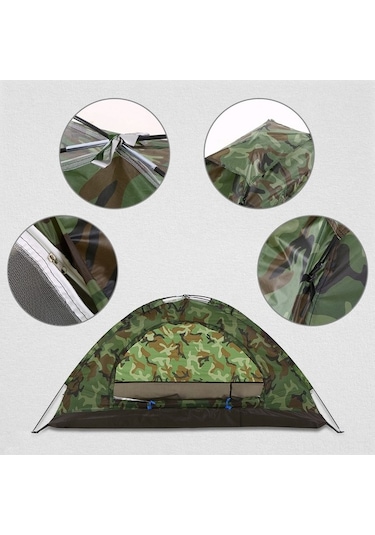 Novahub Tek Kişilik Su Geçirmez Kamp Çadırı - Taşınabilir Ve Hafif Outdoor Çözümü Çok Renkli Çok Renkli