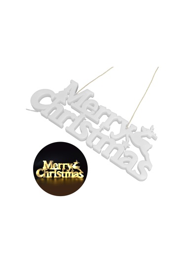 Shineyee Noel Işıklı Harf Dekorasyonu, Led Isıtıcı Işık, Yuletide Atmosfer Lambası, Pil Dahil Sıcak Beyaz Işık Diğer