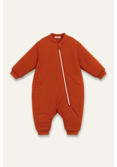 Zeyland Unisex Çocuk Elyaf Dolgulu Uyku Tulumu - Kiremit Kiremit