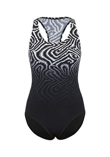 Slazenger Sports Back Kadın Yüzücü Siyah Mayo