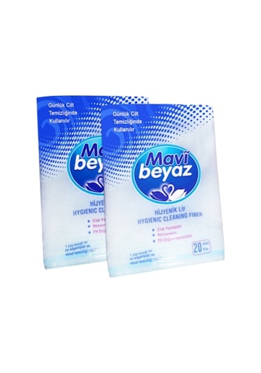 Mavi Beyaz Hasta Silme Süngeri Vücut Temizleme Lifi 20 Adet