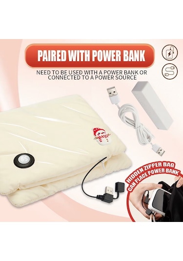 Akıllı Sıcaklık Kontrollü Grafen Isıtmalı El Isıtıcı, 4 Ayarlanabilir Seviye Ce Sertifikalı - Siyah