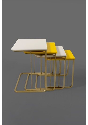 Veys Yaldızlı Vegas Zigon Sehpa - Tekersiz (541594515)