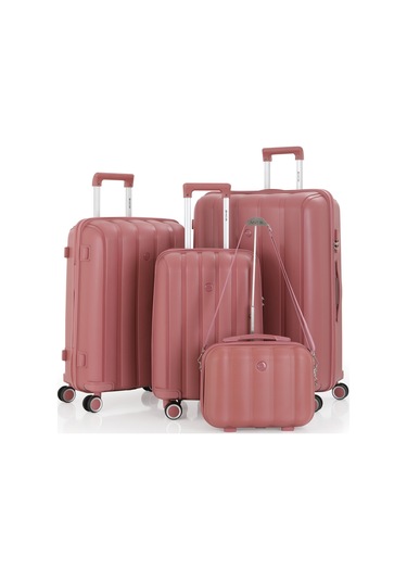 Mçs Polipropilen 4lü Valiz Seti V305 S21yy1000080-set 00418 Koyu Pudra