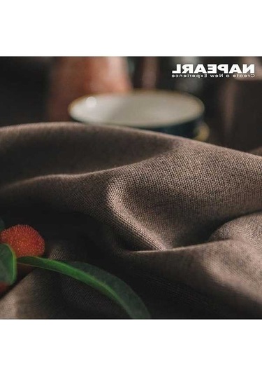 Novahub 1 Adet Koyu Kahverengi 70% Karartma Perde, Modern Tasarım Yatak Odası Halka Tipi Pencere Perdesi W100xl130cm Koyu Kahverengi