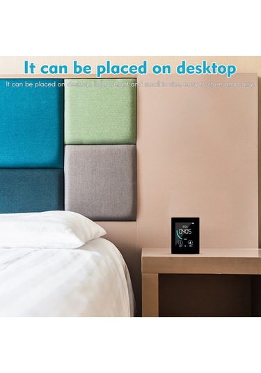 Ximistore9 Siyah Co2 Tespit Cihazı - Sicaklık Ve Nem Sensörü İle Gerçek Zamanlı Ölçüm, 4 Renkli Led Uyarı Sistemi