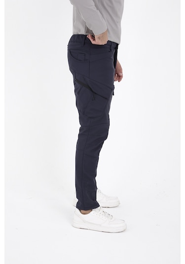 Camp Scoutland Camp593 Outdoor Softshell Su Ve Rüzgara Dayanıklı içi Polarlı Kışlık Erkek Lacivert Taktik Pantolon