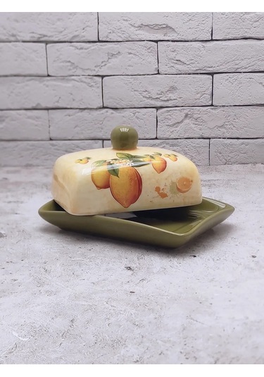 Rosenberg Krem Peynir İçin Kapaklı Seramik Tereyağı Kabı 348734224 Gri