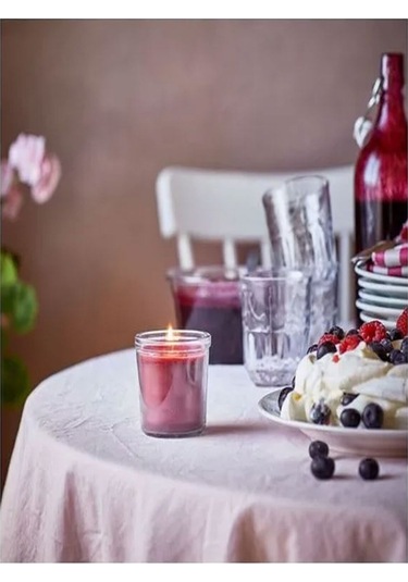 Störtskön Bardakta Yabani Meyveler Kokulu Mum Kırmızı 20 Saat Kırmızı